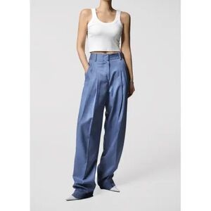 The Frankie Shop Blue Wide Leg Pants